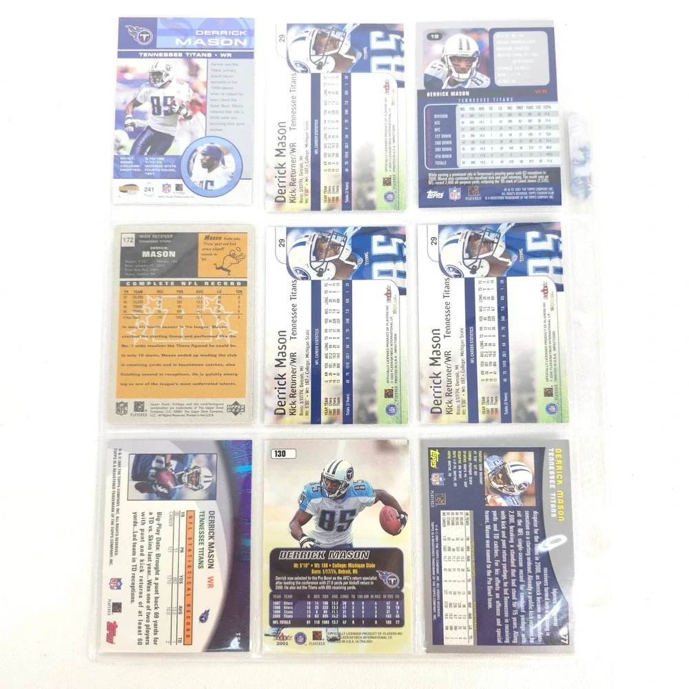 Tennessee Titans 72 Football Cards Dyson Mason Kearse Rolle Bishop 90s 00s NFL‎ - Picture 13 of 16